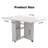 Folding Dining Table with 6 Wheels and 2-Layer Storage Shelf for Small Spaces