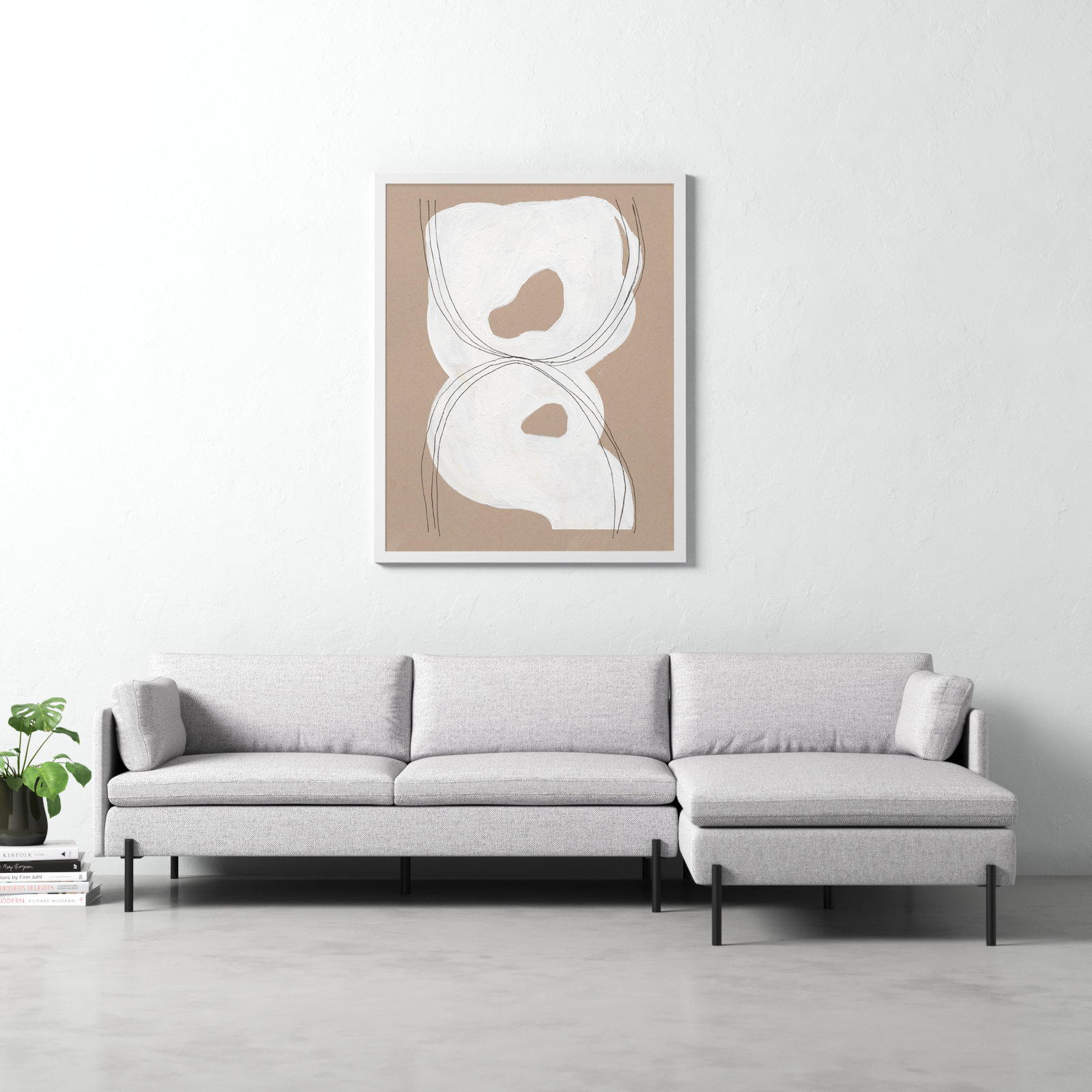 Free Form 1 by Andrea Stokes, White, 50" H x 40" W x 1.25" D