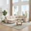 Canapé modulaire modulaire, canapé convertible en U convertible 10 places avec méridienne, accoudoirs, canapé-lit en velours côtelé beige moderne, ensemble de canapé Cloud pour le salon et la chambre à coucher