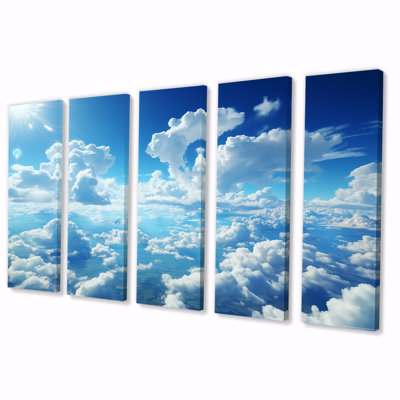 Calm Sky Embrace I - Sky, ensemble d'art mural 5 pièces