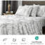 Ensemble de draps pour très grand lit 6 pièces, feuilles à motif floral blanc et noir-133590936-133590944
