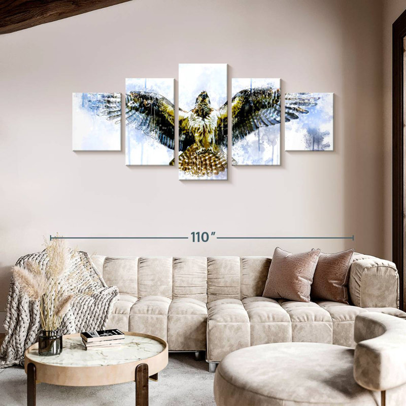 Hawk Flying, 42" H x 92" W
