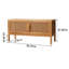 Crédence de rangement en bois massif de rotin l 52,76 po