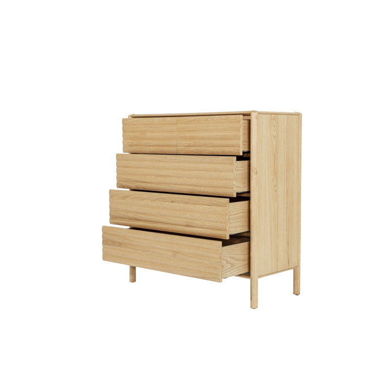 Commode 5 tiroirs Lylis, chêne clair
