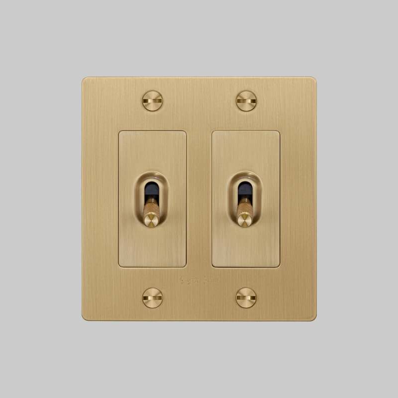 2G Toggle Switch / Logo, Brass