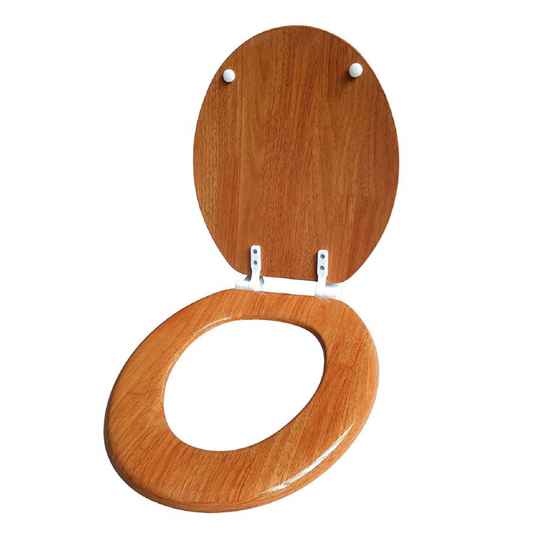 Siège de toilette rond en marbre, En bois