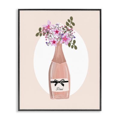 Pink Lilies Champagne Art by Chen Alyesh