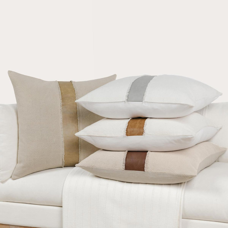 Abstract Throw Pillow Cover & Insert, Ivory/Dumont