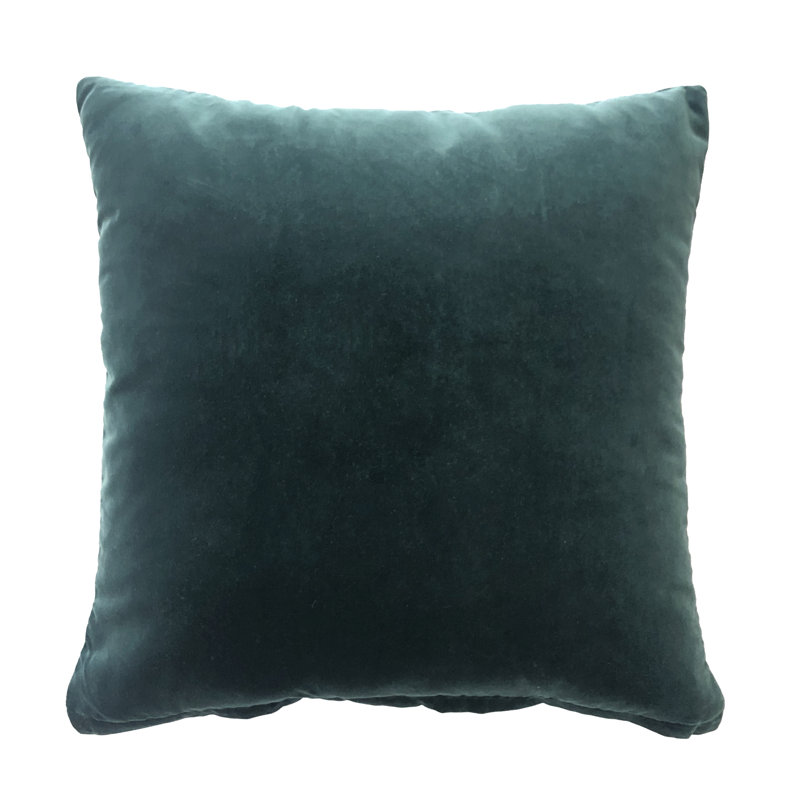 Embroidered Velvet Throw Pillow