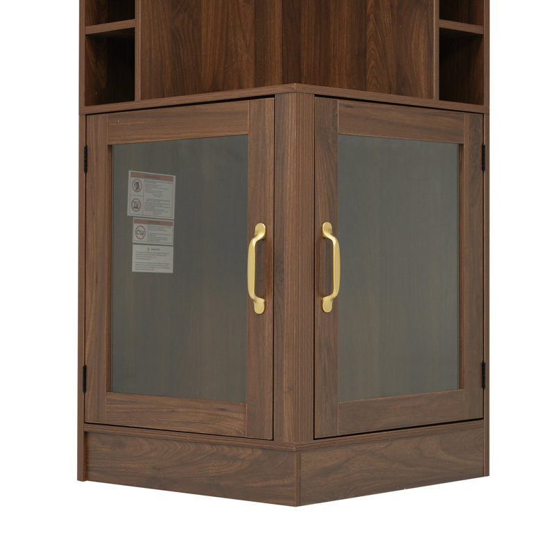 Meuble-bar de coin de style ferme, Walnut