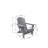 Folding Adirondack Chair with Side Table, 3-Piece Adirondack Chair Set with Wood Texture, (includes 2 Chairs and 1 Table)-553575435