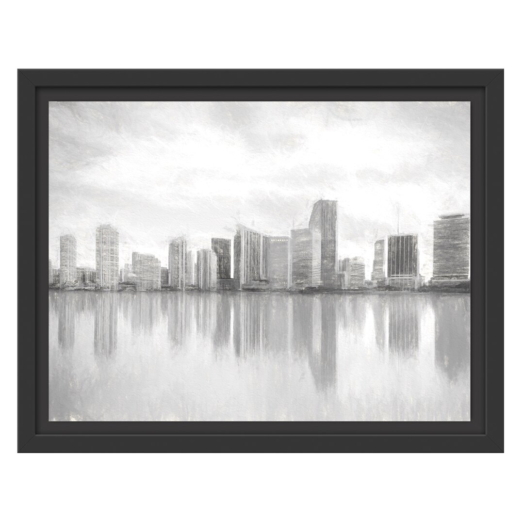 Gerahmtes Wandbild Miami Florida Skyline