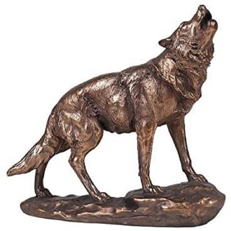 Figurine en résine loup bébé hurlant Sylacauga