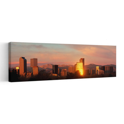 Denver Skyline by J Sohm/VOA LLC - Wrapped Canvas Panoramic Print
