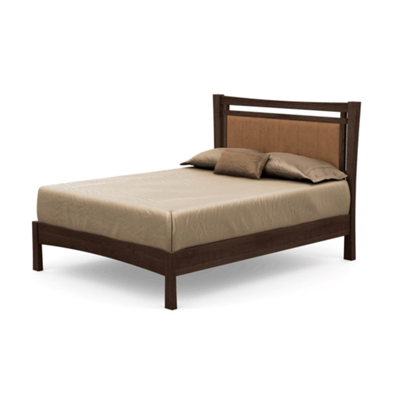Monterey Upholstered Bed, Queen, Ebony, Autumn Cherry