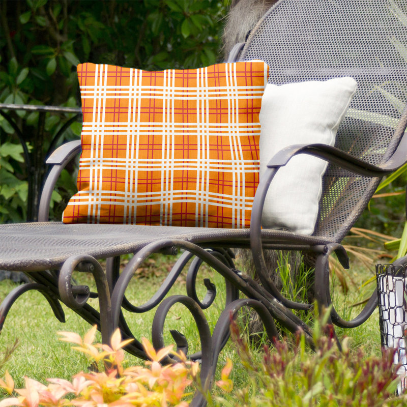 Housse de coussin d'extérieur carré R-Baltimore Football, 20 po x 20 po, Orange/Red/White R-Tampa Bay