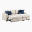 Canapé modulaire en microfibre 2 pièces avec lit escamotable, méridienne réversible et rangement dissimulé 92 po Retford-133251077
