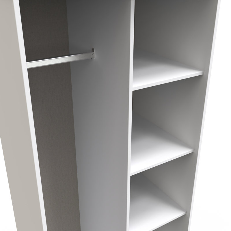 Carnlea Manufactured Wood Wardrobe, Indigo Matt/White