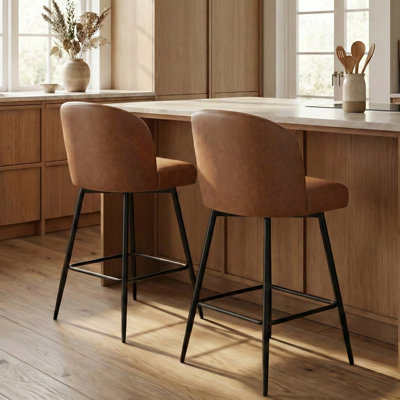 360°Swivel Barstool Counter Height Barstools with Back