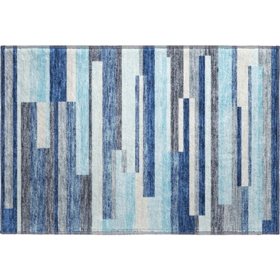 Tapis bleu lavable à la machine de qualité supérieure Prisco