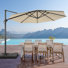 Parasol en porte-à-faux de 132 po avec base