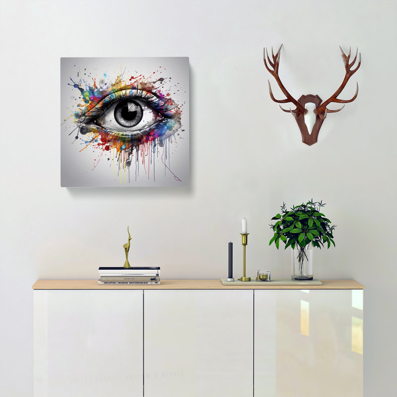 Eye Splatter - Wrapped Canvas, 35cm H x 35cm W x 3cm D