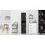 Armoire sur pied à double porte étroite à double hauteur avec 2 tablettes réglables - noir