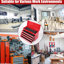 21 po, coffre à outils robuste, rouge, 4 tiroirs, rembourrage, verrouillable, portable, coffre d'organisation, doublures, rangement sécuritaire