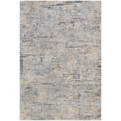 Tapis abstrait gris clair / gris anthracite