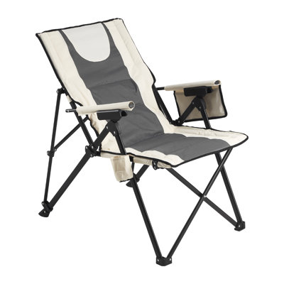 Folding Camping Chair, 3 Reclining Positions, Outdoor High Back Camping Chair, 260lbs Weight Capacity, Full Padded Beach Chairs With Armrest & Headrest, Portable Lawn Chairs For Sports Travel