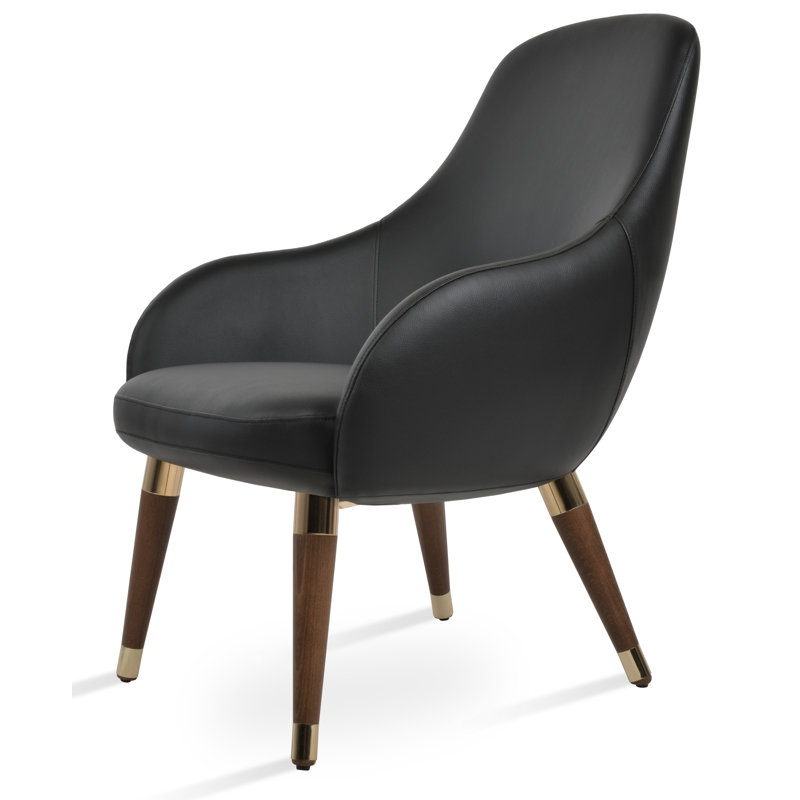 Fauteuil de 28 po de largeur, Similicuir noir