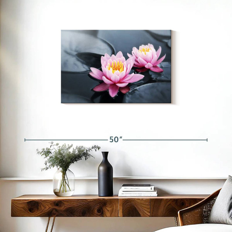 Harnek Pink Pop Lotus, 20" H x 30" W