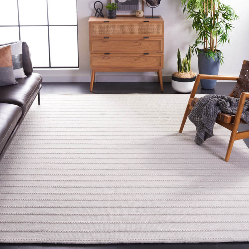 Kilim Hand Woven Performance Striped Rug, Rectangle 8' x 10'