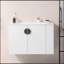 Ensemble de meuble-lavabo 30 po avec lavabo, avec deux portes et meuble-lavabo avec tablette de rangement ouverte à droite, bois massif, sans les robinets-1420059915