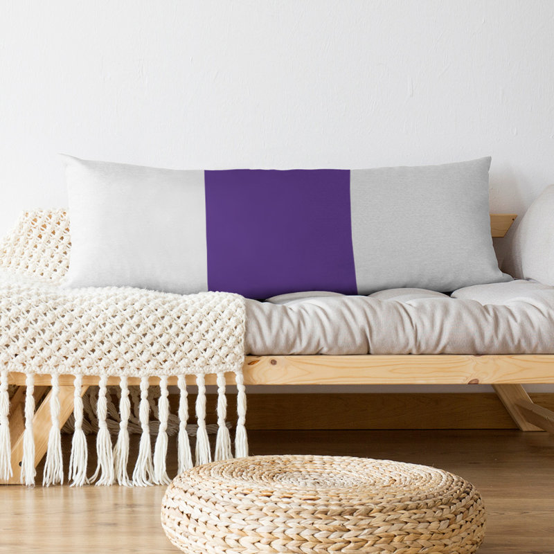 Oreiller de corps en polyester / polyester Arizona Football Stripes, Football d'Achille, White and Purple