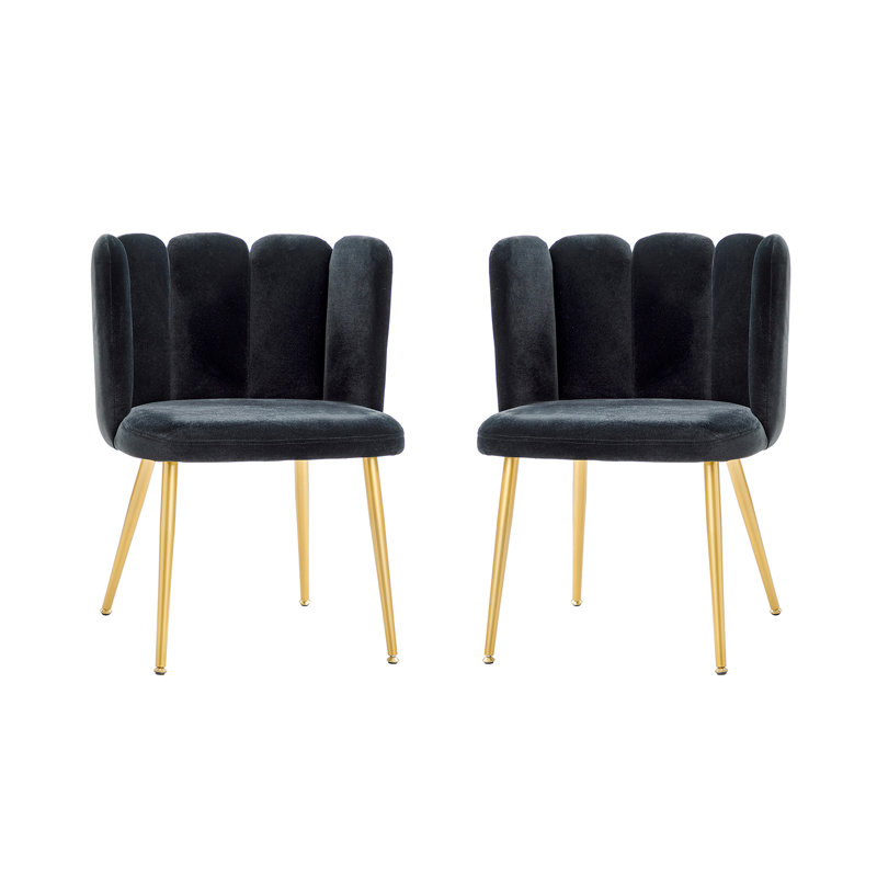Pieraldo Upholstered Side Chair, Black
