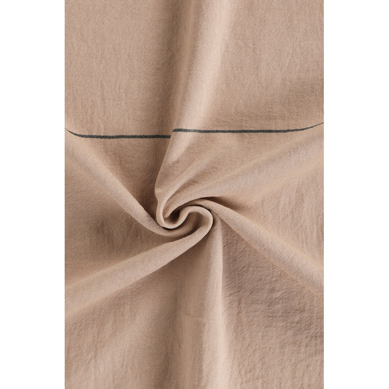 Ensemble de housse de couette en coton beige / noir