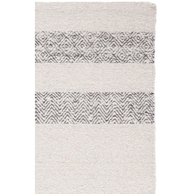 Abbie-James Natura Hand Woven Wool/Cotton Rug in Ivory