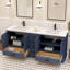 Meuble-lavabo double 72 po Maya avec comptoir en quartz blanc-101808819-101808818