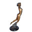 Statue en bronze de fille nue sur toile Evamarie