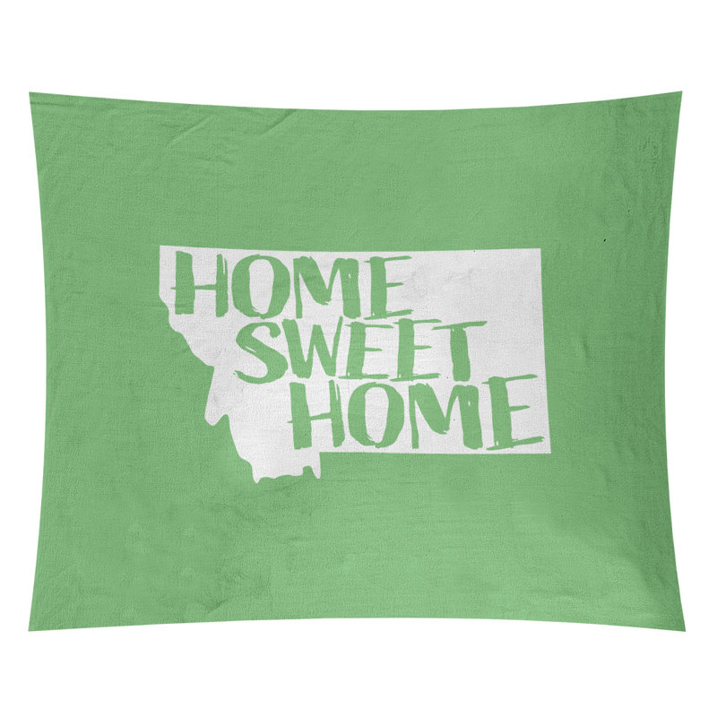 Tapisserie Home Sweet Montana, H 51 po x l 60 po, Vert