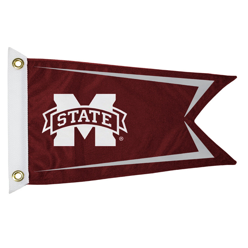 Table de rugby collégiale 12 x 18 po ncaa drapeau pour la maison, Bulldogs du Mississippi