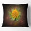 Fleur jaune fractal sur fond noir - coussin à imprimé floral-30731284-30731287