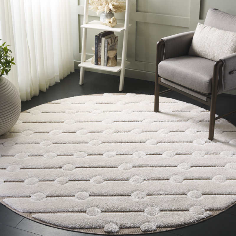 Celebrity 806 Performance Polka Dots Rug, Round 6'7"