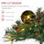 Arbre de Noël artificiel 2 pi avec 69 branches et lumières DEL blanc chaud (2 ensembles)