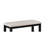 Solid Wood Counter Height Bench With Gray Upholstered Seat And Footrest Rectangular In Silver