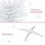 Arbre de Noël artificiel 6 pi avec arbre de Noël mince 6 pi avec 390 branches réalistes et support en plastique