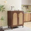 Buffet 59 po en rotin brun foncé et bois jaune (ensemble de 2)