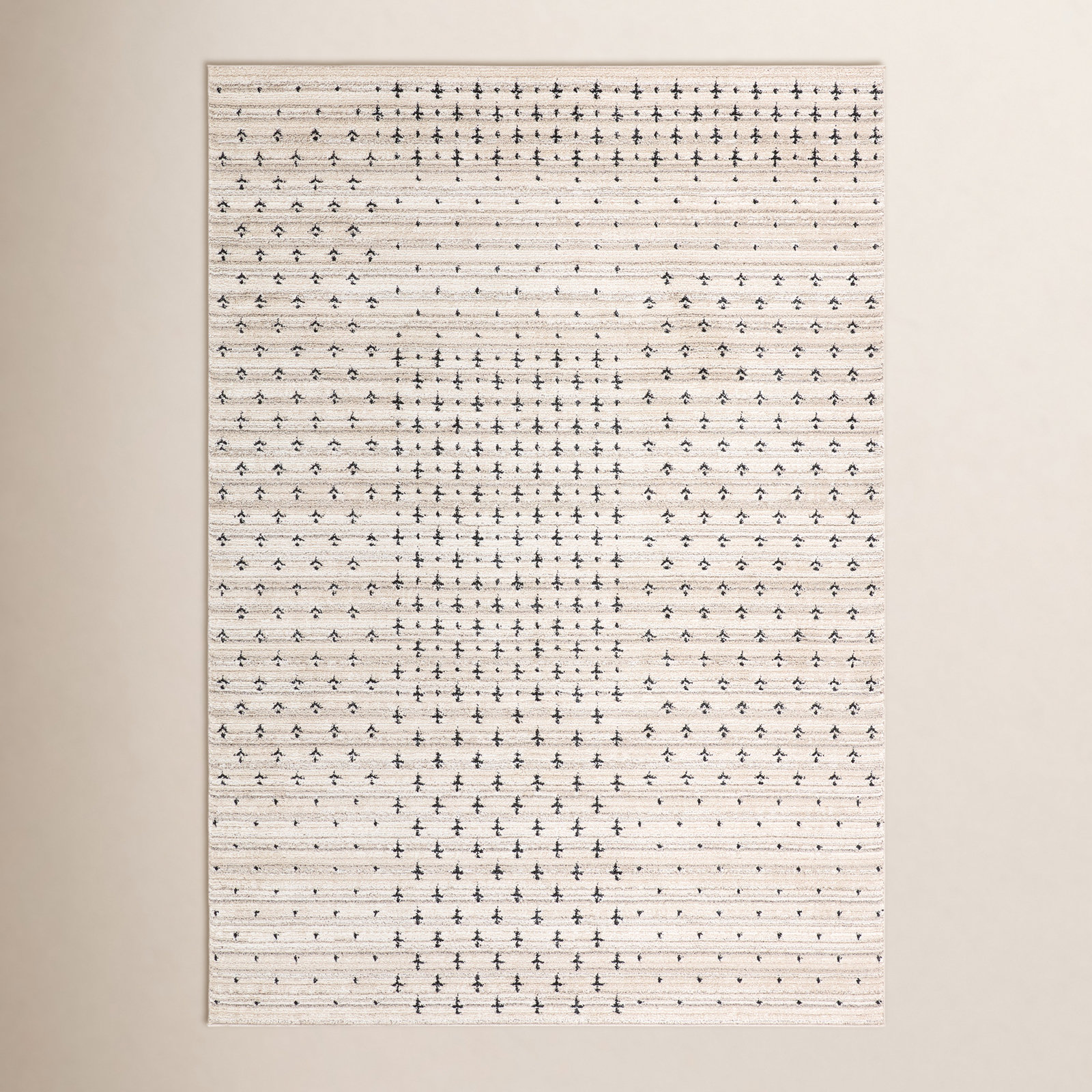 Loehrke Tan Taupe Tribal Rug, Runner 2'6" x 8'