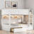 Bunk Bed With Storage Cabinets, Led Light And 2 Drawers-230435653